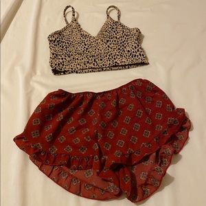 Brandy Melville Leopard Crop tank top